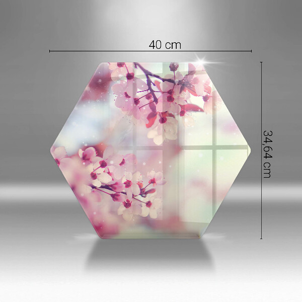 Skleněná deska do kuchyně Příroda jabloňové květy