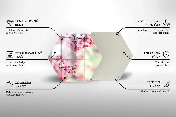 Skleněná deska do kuchyně Příroda jabloňové květy