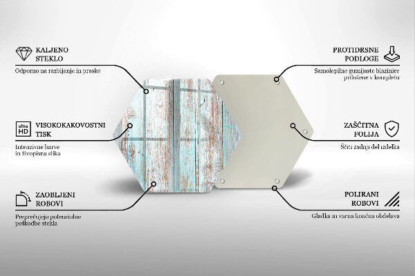 Skleněná deska do kuchyně Staré vintage desky