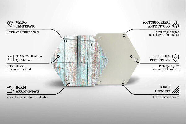 Skleněná deska do kuchyně Staré vintage desky