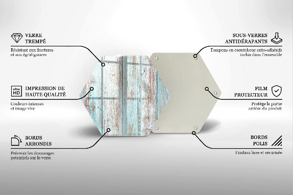 Skleněná deska do kuchyně Staré vintage desky