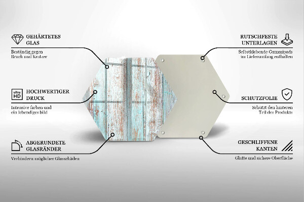 Skleněná deska do kuchyně Staré vintage desky