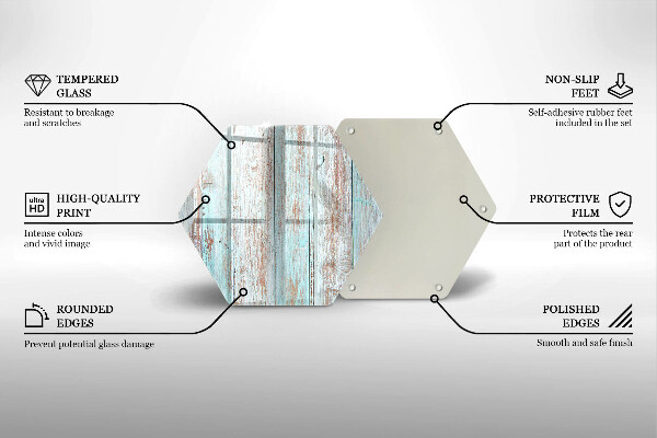 Skleněná deska do kuchyně Staré vintage desky