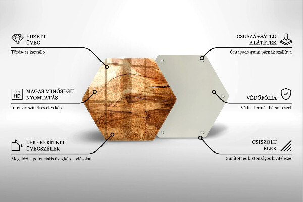 Skleněná deska do kuchyně Dřevěná deska textura