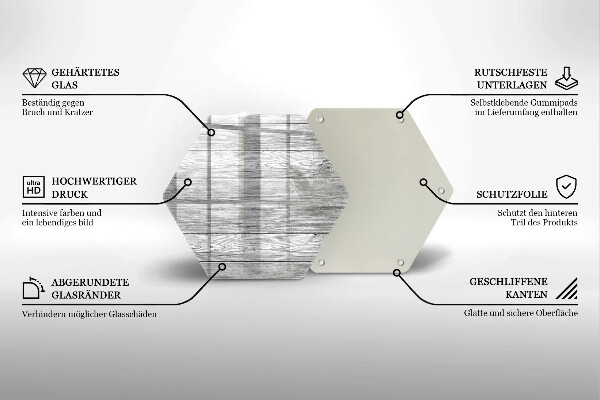 Skleněná deska do kuchyně Staré dřevěné desky