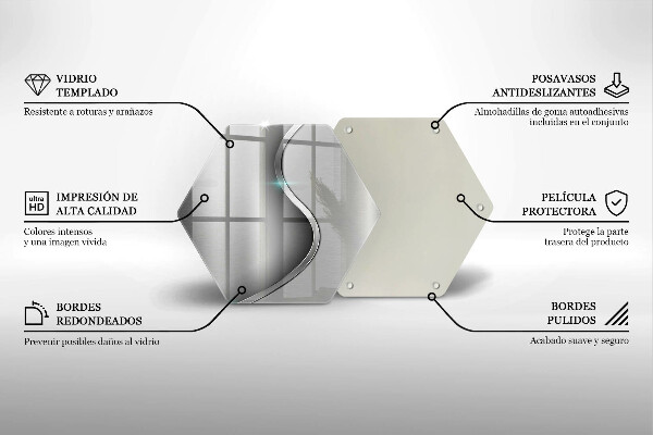 Skleněná krájecí deska Abstraktní stříbrný kov