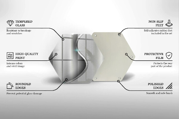 Skleněná krájecí deska Abstraktní stříbrný kov