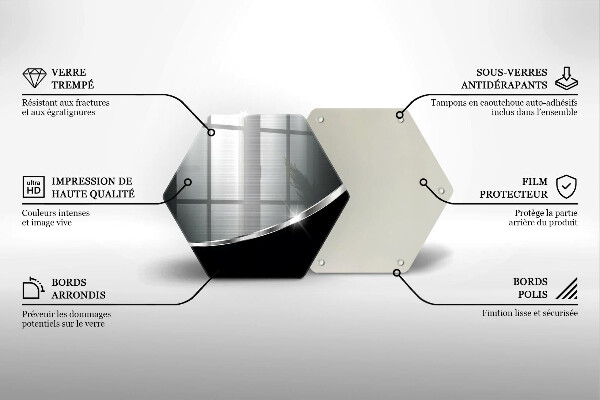 Skleněná krájecí deska Abstrakce s kovem
