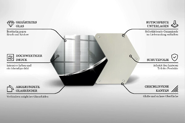 Skleněná krájecí deska Abstrakce s kovem