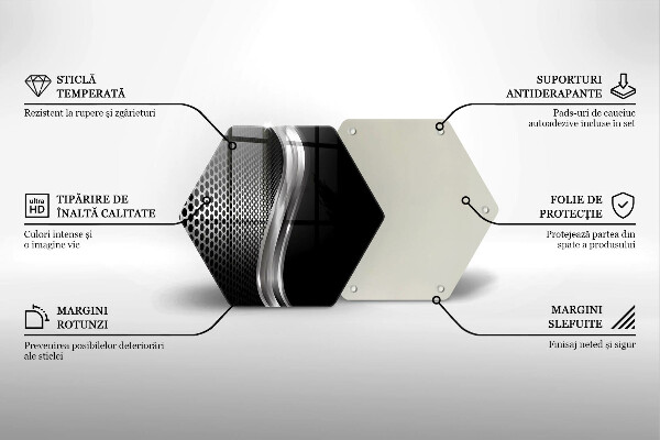 Skleněná deska do kuchyně Kovová konstrukce