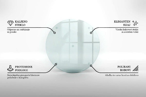 Skleněná krájecí deska průhledná 30 cm