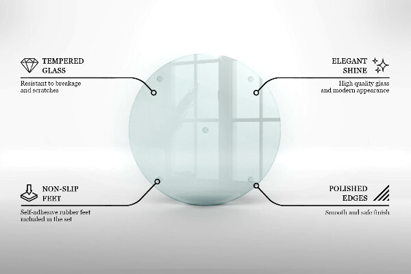 Skleněná krájecí deska průhledná 30 cm