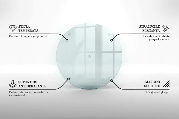 Skleněná krájecí deska průhledná 40 cm