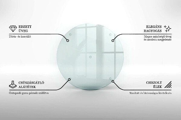 Skleněná krájecí deska průhledná 40 cm