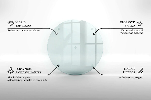 Skleněná krájecí deska průhledná 40 cm