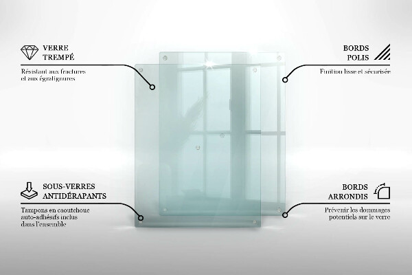 Skleněná krájecí deska průhledná 52x40 cm