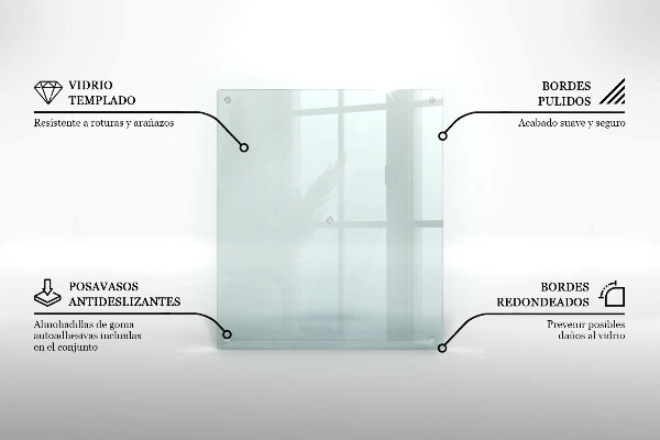 Skleněné krájecí prkénko průhledné 60x52 cm