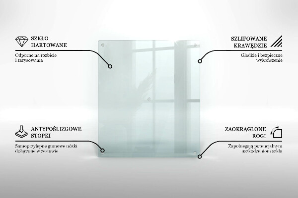 Skleněné krájecí prkénko průhledné 60x52 cm