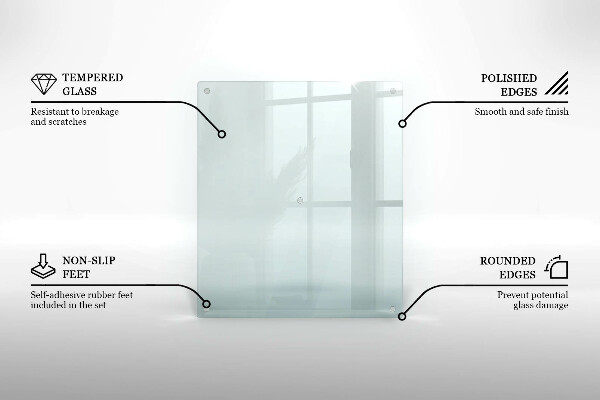 Skleněné krájecí prkénko průhledné 60x52 cm