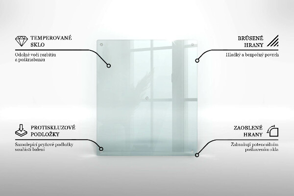 Skleněné krájecí prkénko průhledné 60x52 cm