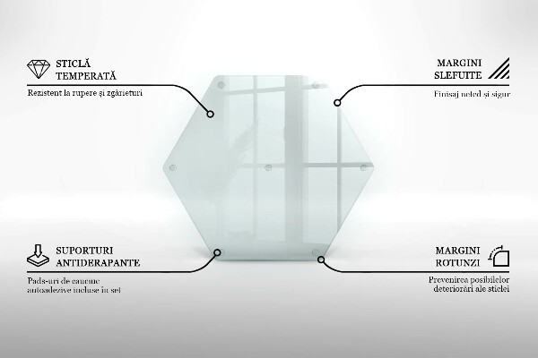Skleněná deska průhledná do kuchyně 40 cm