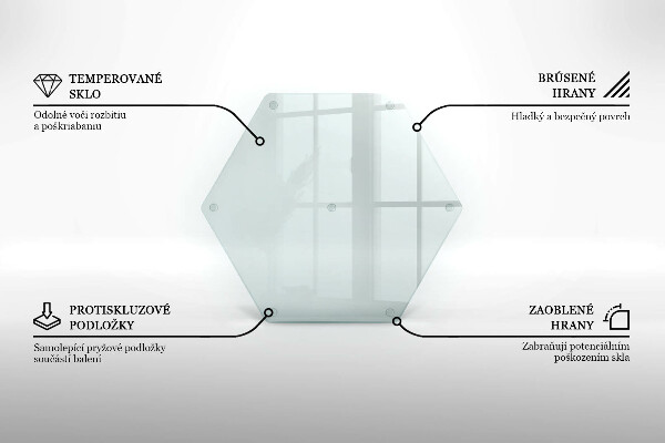 Skleněná deska průhledná do kuchyně 40 cm