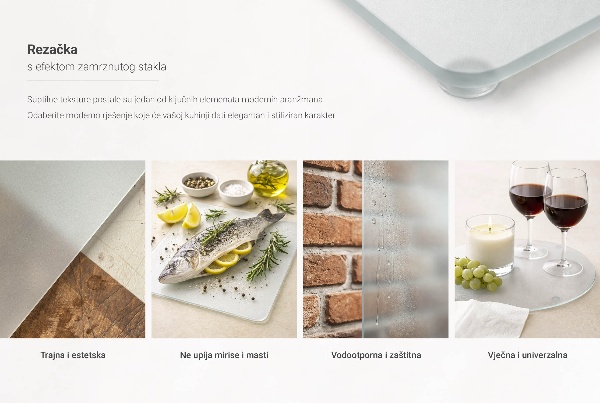 Skleněné krájecí prkénko, sada 2 kusů o rozměru 40 × 52 cm