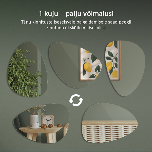 Vejčité zrcadlo 50x70 cm