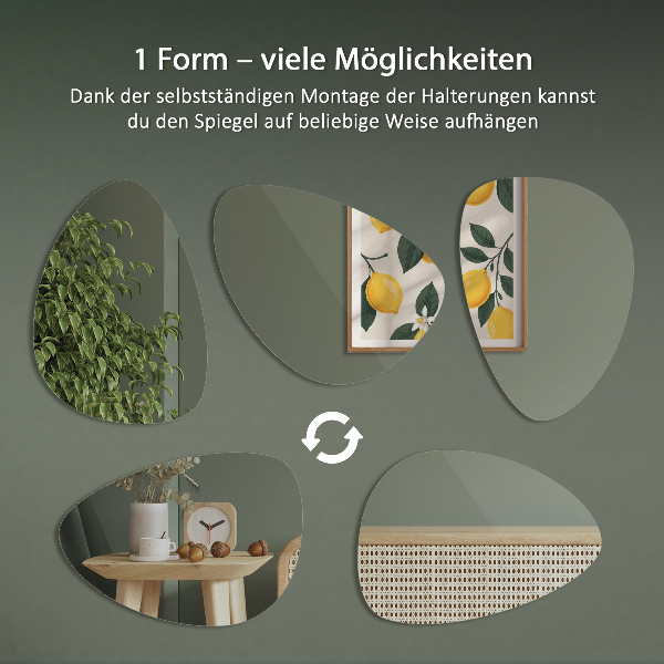 Nástěnné zrcadlo vajíčko 64x90 cm