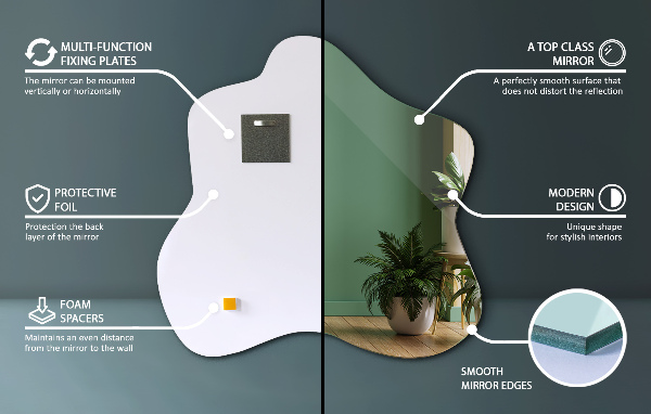 Zrcadlo skvrna atypické 48x48 cm