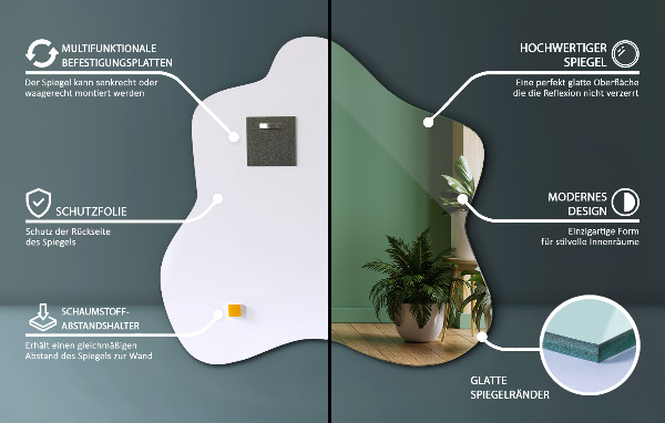 Zrcadlo skvrna atypické 58x58 cm