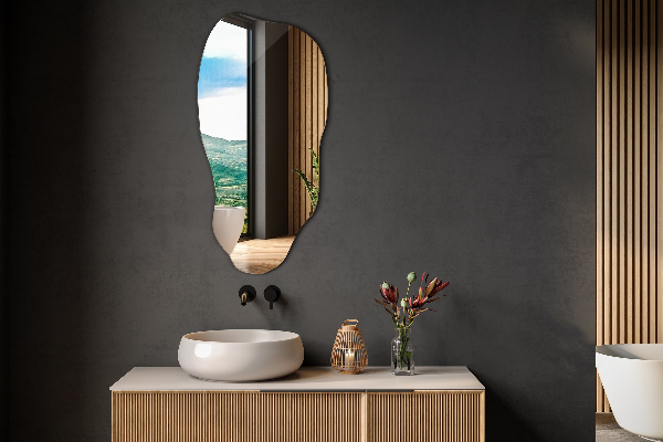 Asymetricke zrcadlo dekorativní na zeď 40x80