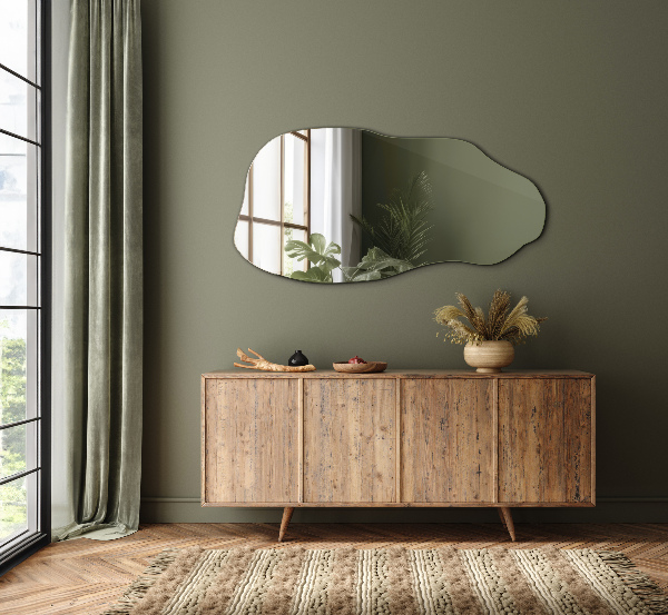 Asymetricke zrcadlo dekorativní na zeď 40x80