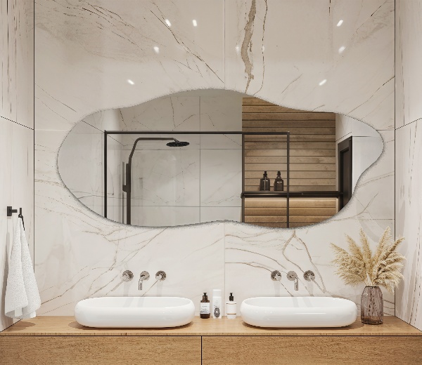 Atypické zrcadlo bez rámu 40x90 cm