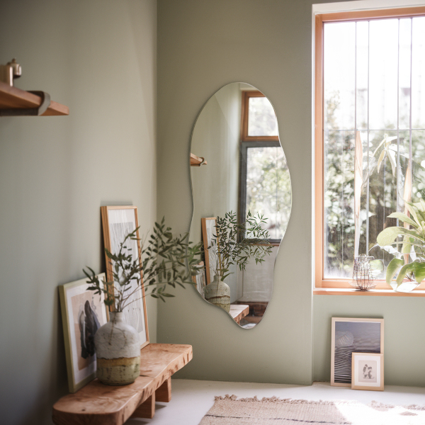 Atypické zrcadlo bez rámu 40x90 cm