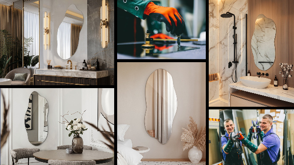 Atypické zrcadlo bez rámu 40x90 cm