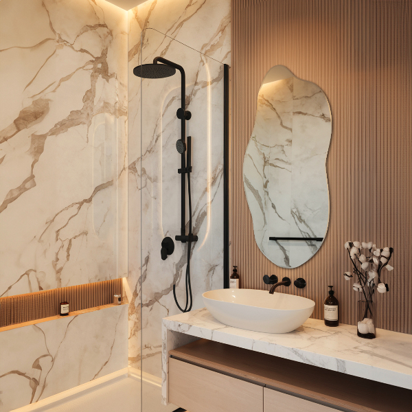 Nepravidelné zrcadlo moderní 45x100 cm