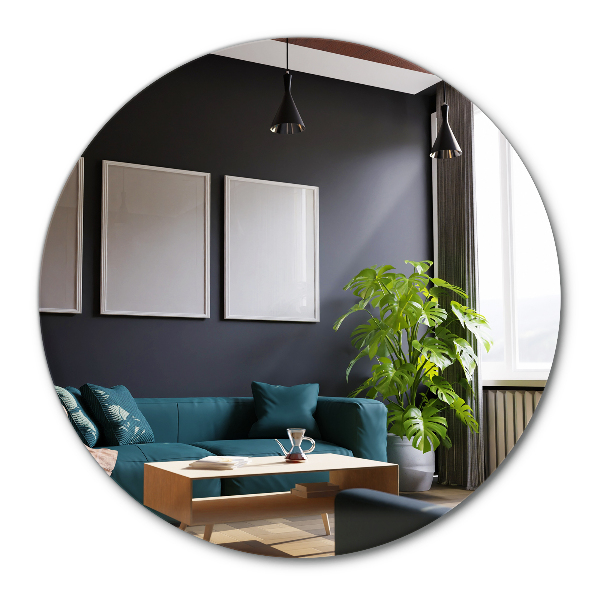 Kulaté designove zrcadlo bez rámu fi 50 cm