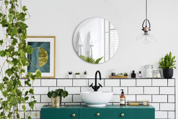 Kulaté designove zrcadlo bez rámu fi 50 cm