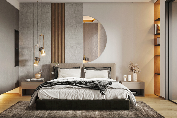 Půlkruhové zrcadlo na zeď bez rámu 50x100 cm