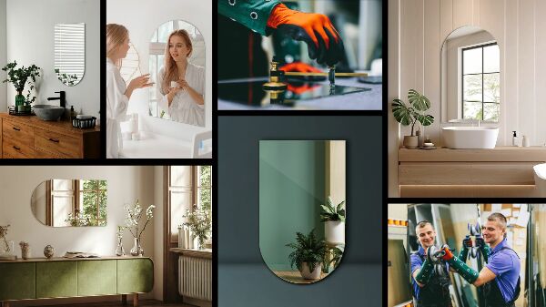 Polooválné zrcadlo 50x90 cm