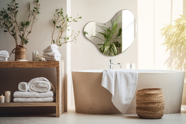 Zrcadlo organické bez rámu 77x77 cm