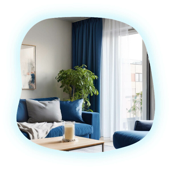 Asymetricke zrcadlo s led podsvícením 59x58 cm