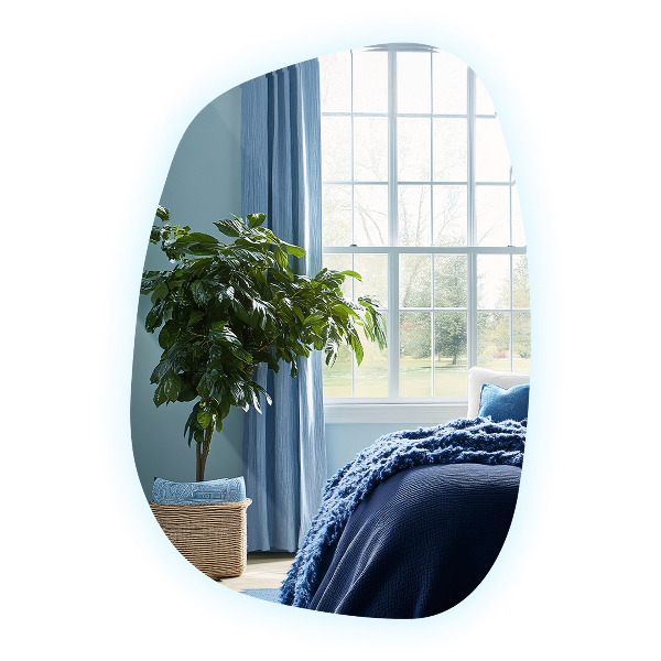 Asymetricke zrcadlo s led podsvícením ve tvaru skvrny 91x66 cm