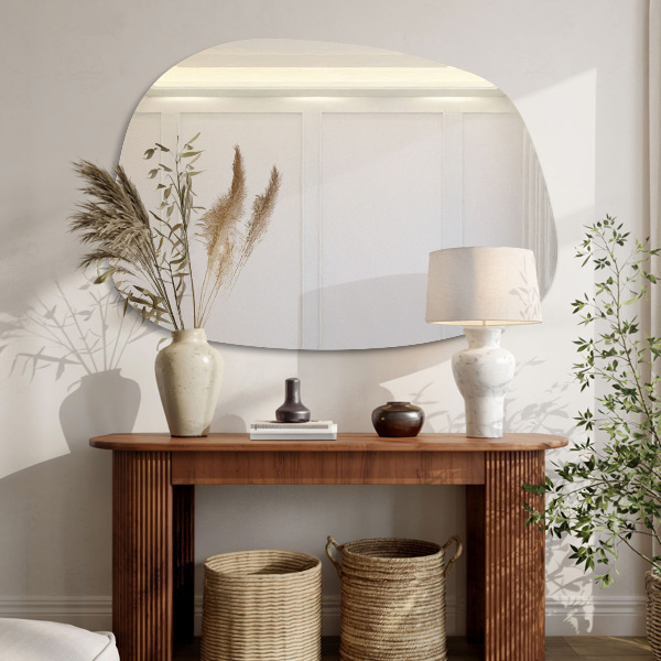 Atypické zrcadlo ve tvaru skvrny 49x34 cm