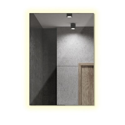 Obdélníkové koupelnové zrcadlo na zeď s led 70x50 cm