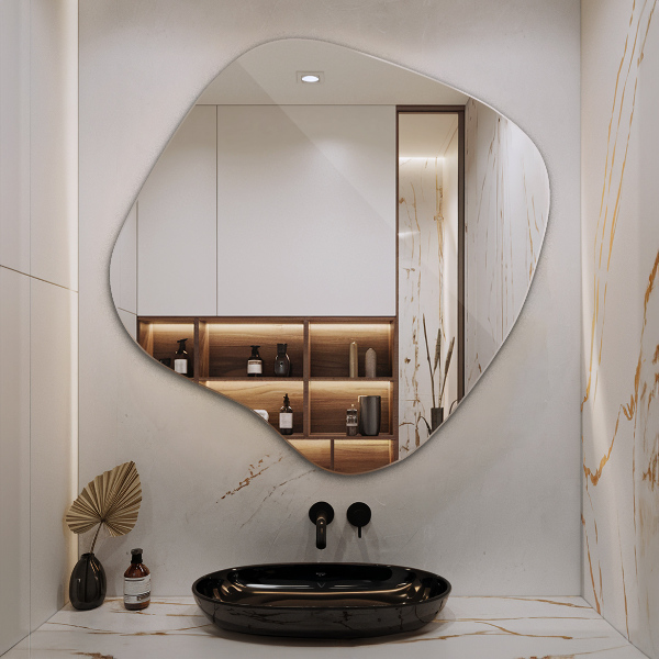 Nepravidelné zrcadlo skvrna originál 48x48 cm