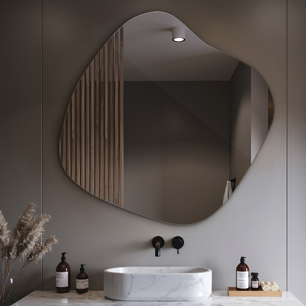 Nepravidelné zrcadlo skvrna originál 58x59 cm