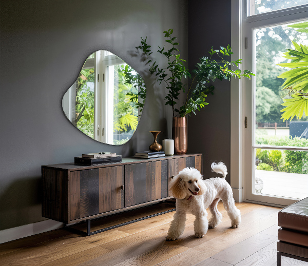 Nepravidelné zrcadlo skvrna originál 58x59 cm