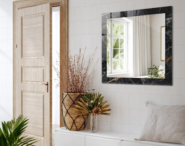 Ozdobné zrkadlo Černé mramorové žilkování